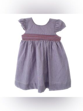 Pineapple Sunshine Girls' Red White & Blue Stripe Smocked Dress NWOT